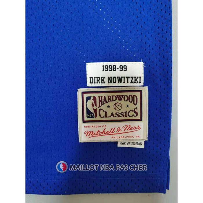 Maillot Dallas Mavericks Dirk Nowitzki NO 41 Mitchell & Ness 1998-99 Bleu